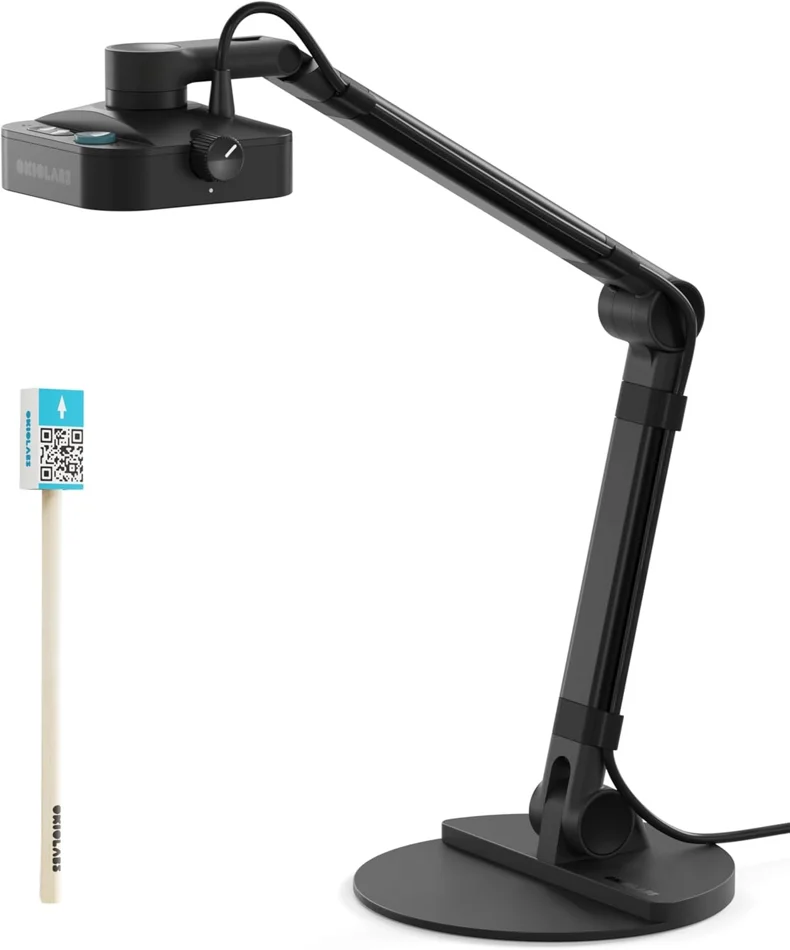 document camera for remote work desk demonstration