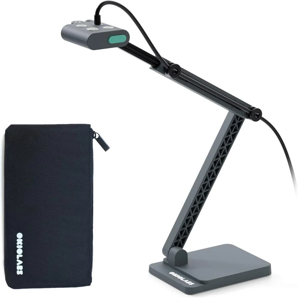 document camera for remote work desk demonstration