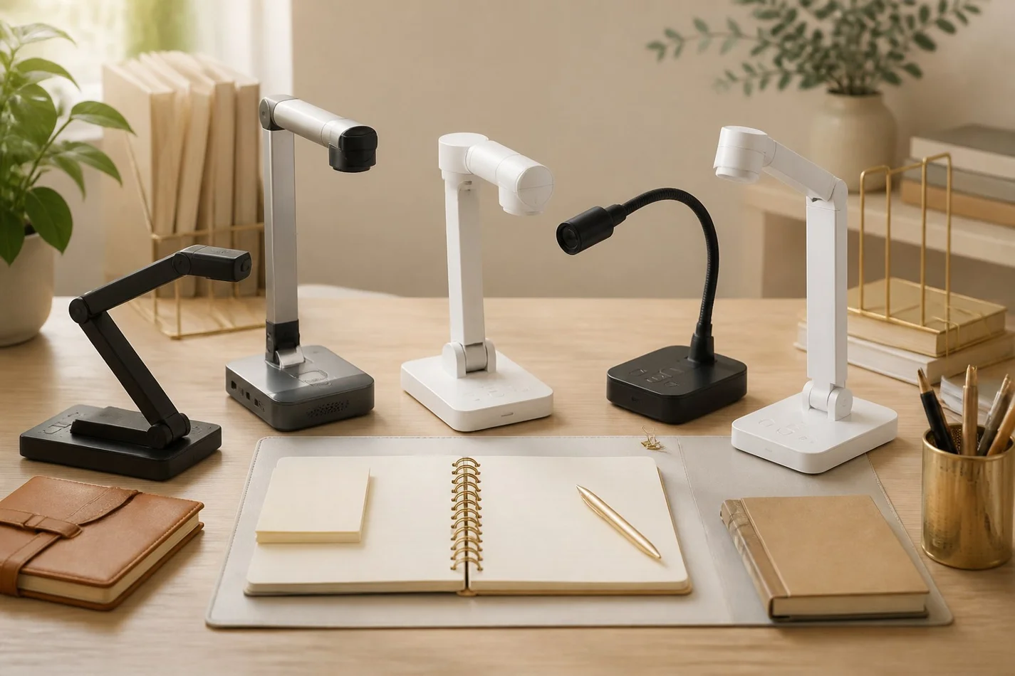 document camera for remote work desk demonstration