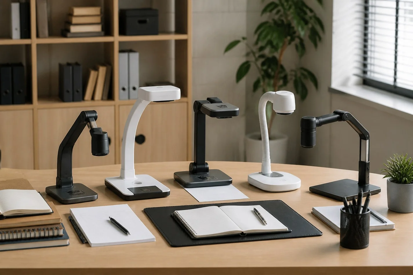 document camera for remote work desk demonstration
